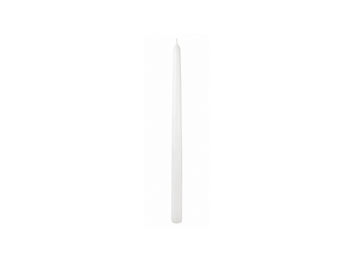 Sveća konus bela/h25cm